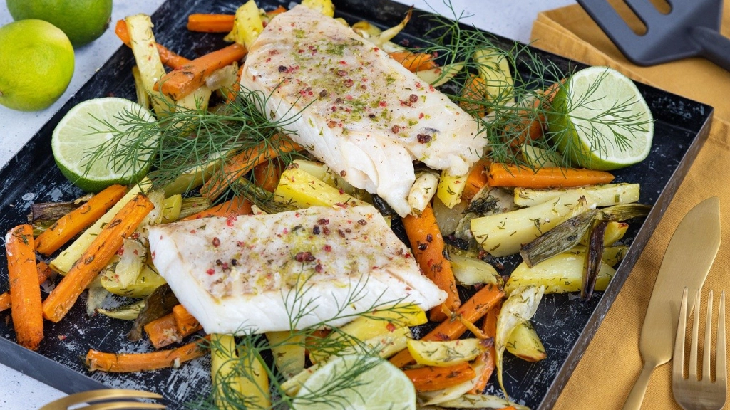 pez, filete, verduras, Pixabay