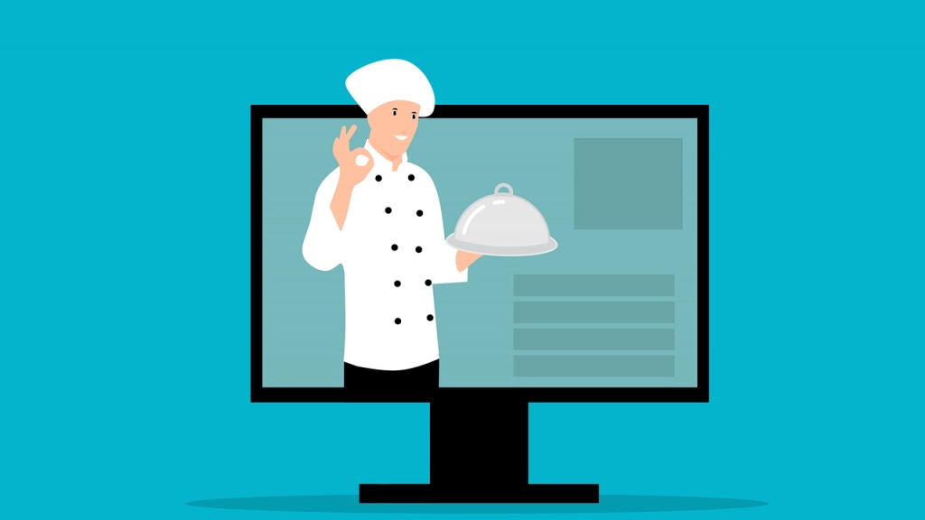 cocinero, en línea, comida, Pixabay