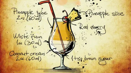 cóctel, piña colada  ,Pixabay
