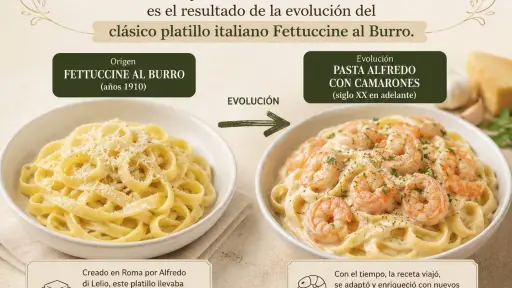 Pasta Alfredo con Camarones ,Prensa
