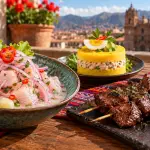 Sabores peruanos con vista a Cusco ,Imagen generada con IA / ChatGPT