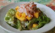 Ensalada de cangrejo y mango 