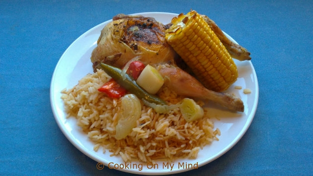 Pollo con arroz árabe para Navidad