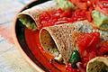 Tortillas de verduras con guacamole 