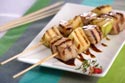 Brocheta de lomo y manzana