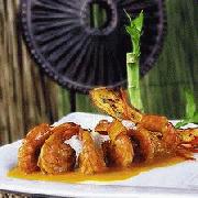 Camarones con salsa de curry