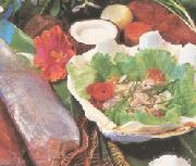 Pescado crudo a la Tahitiana