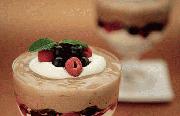 Trifle de chocolate, castañas y berries...