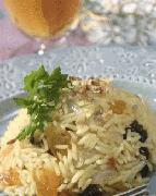 Timbal de arroz con frutos secos 