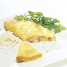 Tortilla francesa de jamón y queso